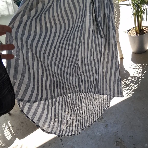 Striped Gray and White Dress - Picture 9 of 9